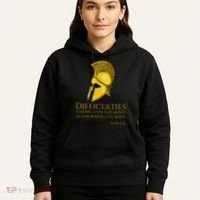 Stoicism Seneca Quote On Difficulties Stoic Philosophy Hoodie thumb 5