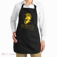 Stoicism Seneca Quote On Difficulties Stoic Philosophy Apron thumb 2
