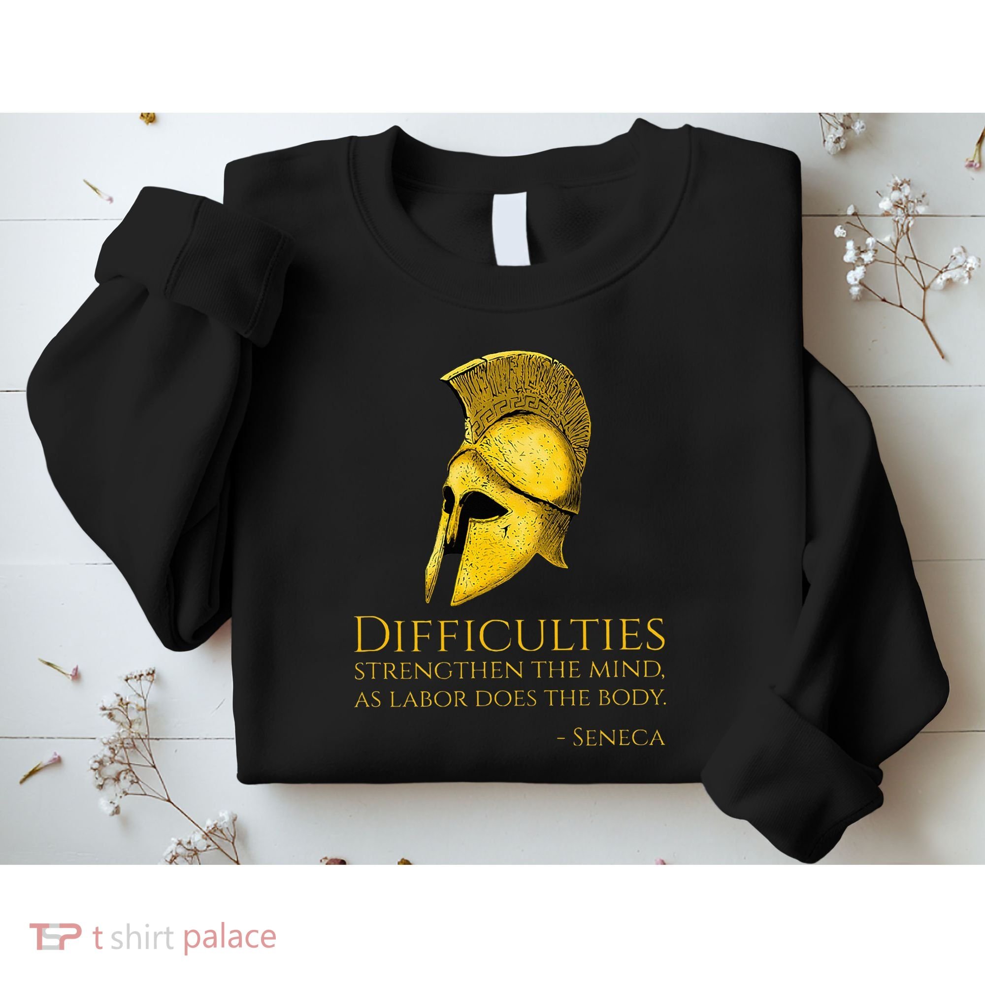 Stoicism Seneca Quote On Difficulties Stoic Philosophy Sweatshirt