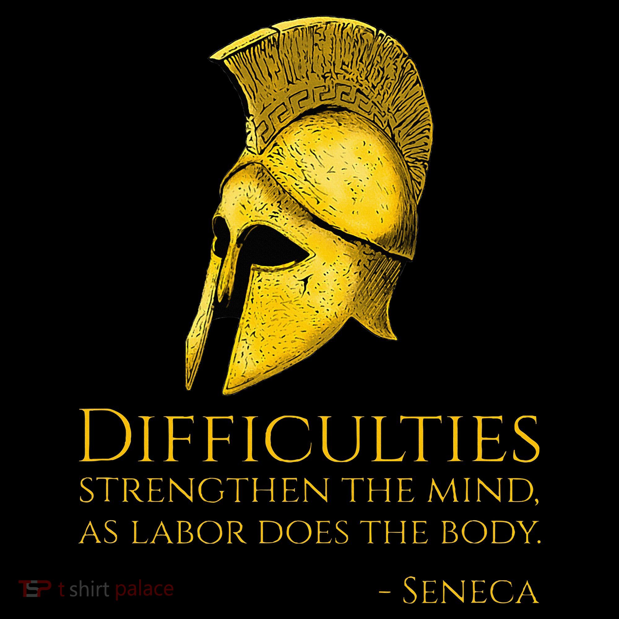 Stoicism Seneca Quote On Difficulties Stoic Philosophy T-Shirt