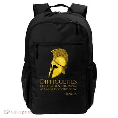 Stoicism Seneca Quote On Difficulties Stoic Philosophy Backpack