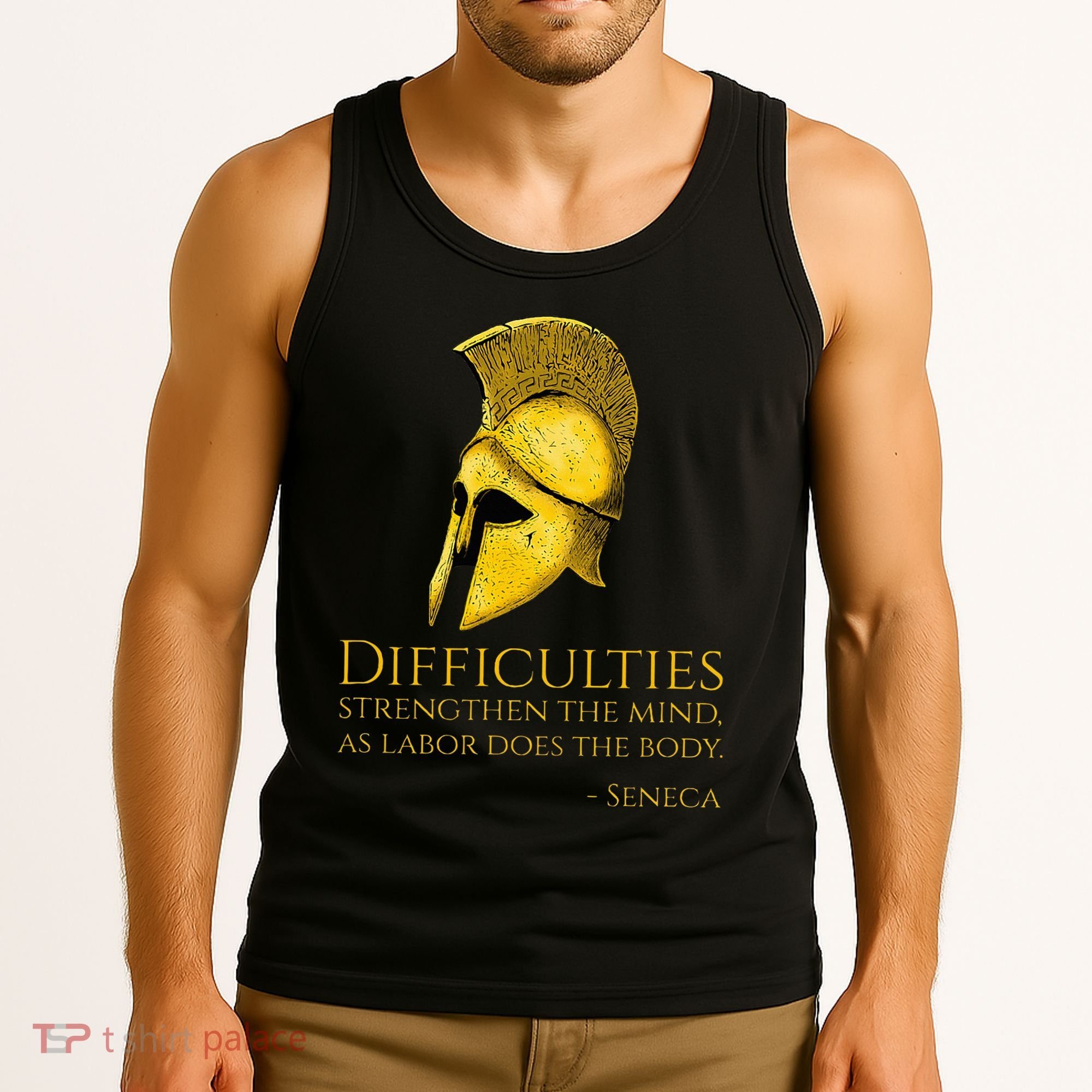 Stoicism Seneca Quote On Difficulties Stoic Philosophy Tank Top