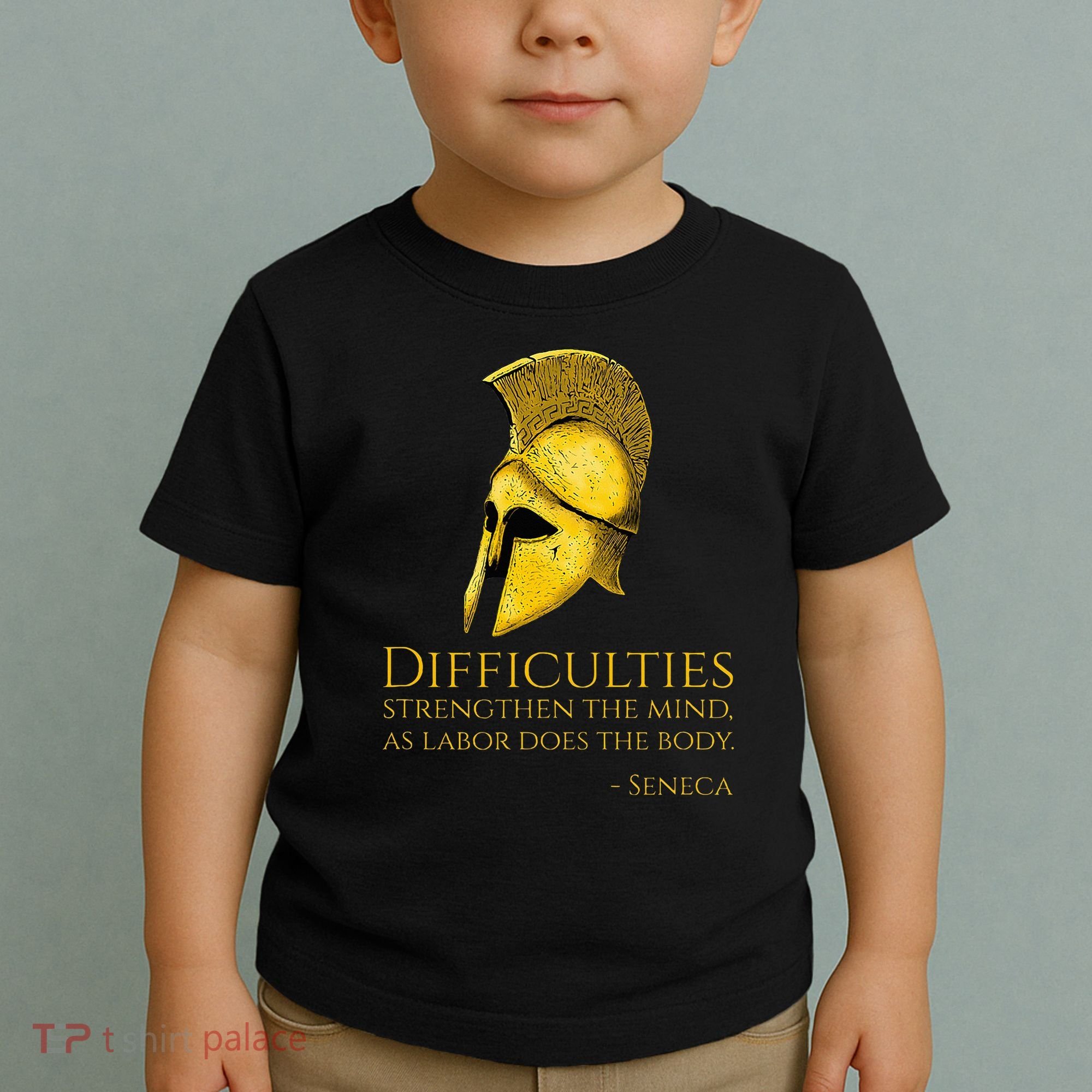 Stoicism Seneca Quote On Difficulties Stoic Philosophy Toddler T-Shirt