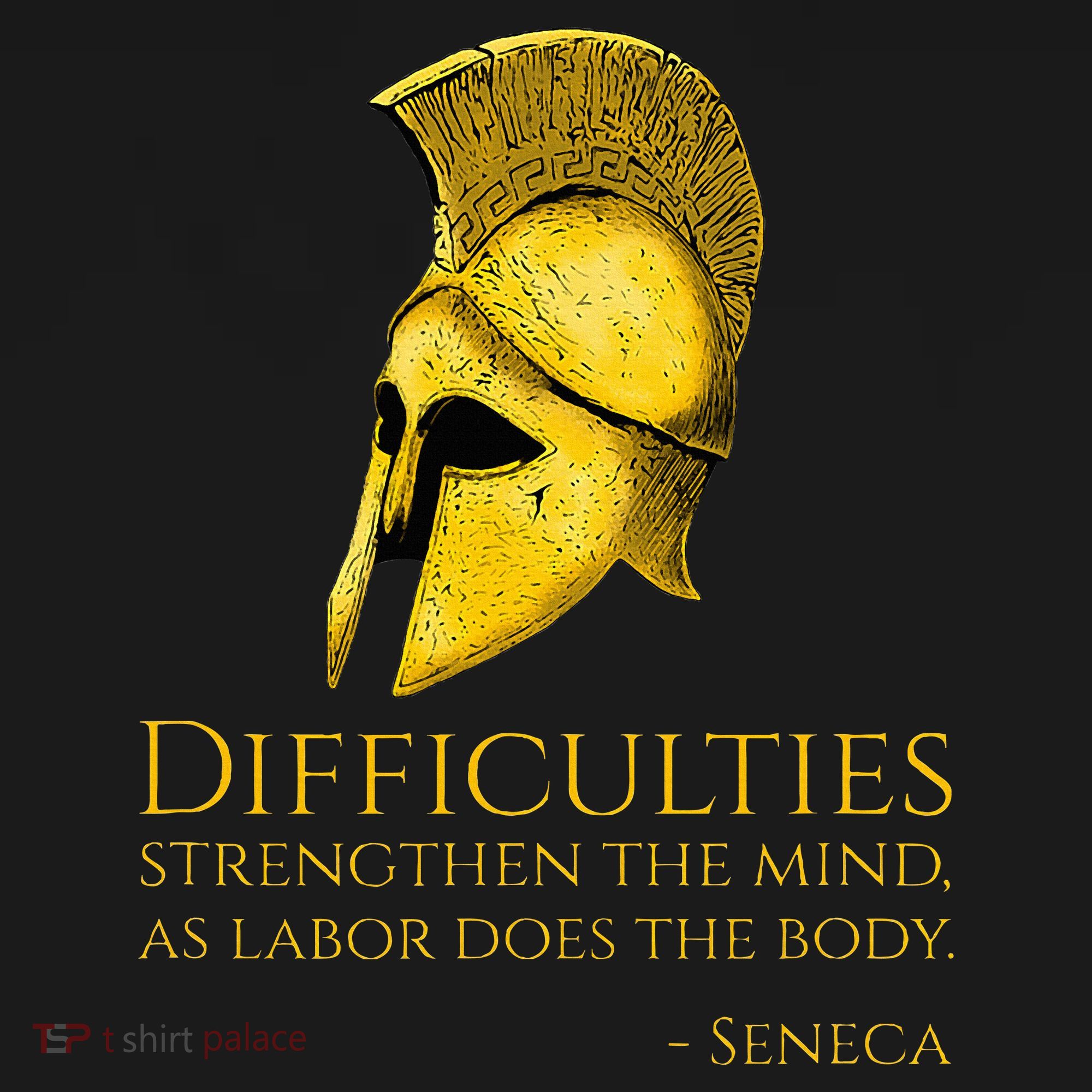 Stoicism Seneca Quote On Difficulties Stoic Philosophy Kids T-Shirt