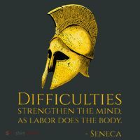 Stoicism Seneca Quote On Difficulties Stoic Philosophy Infant Baby Jersey Bodysuit thumb 2