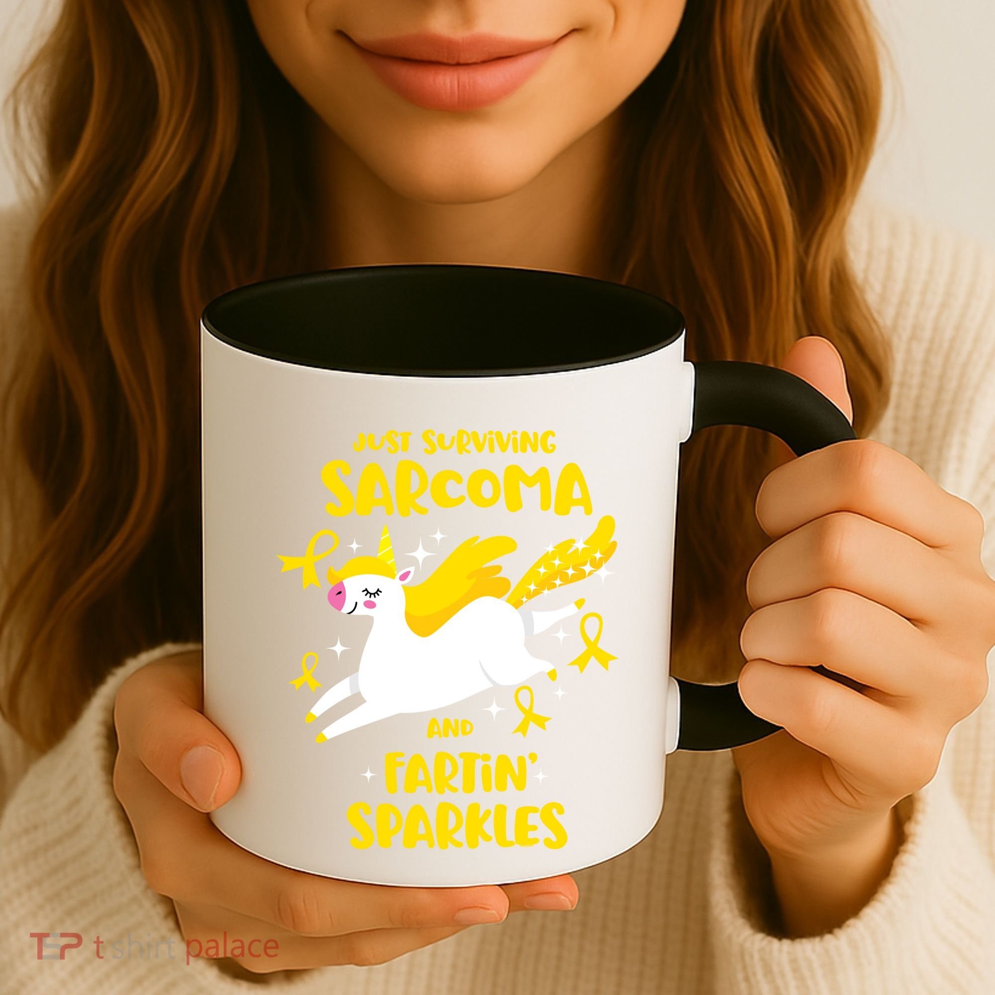 Sarcoma Survivor Quote Farting Unicorn Cancer Awareness Gift Coffee Mug
