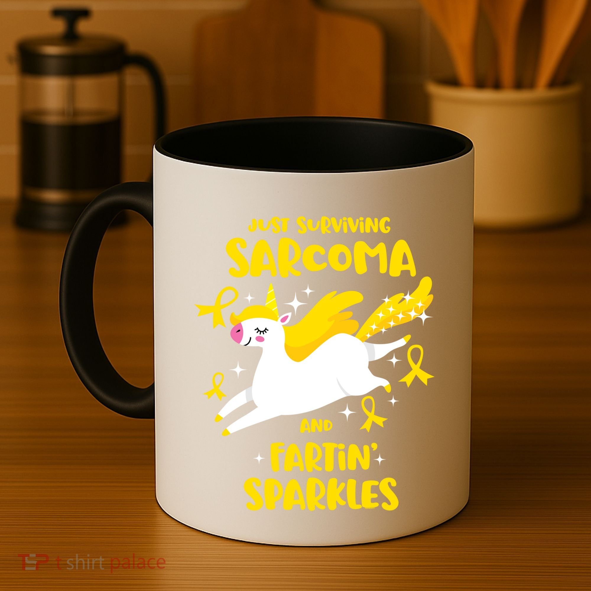 Sarcoma Survivor Quote Farting Unicorn Cancer Awareness Gift Coffee Mug