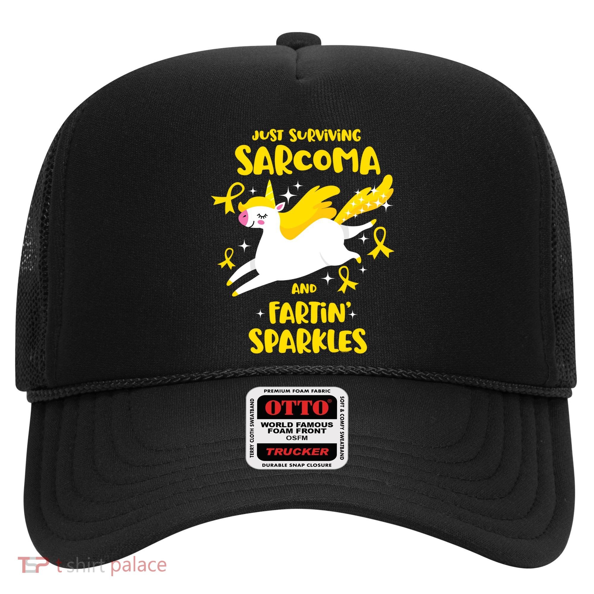 Sarcoma Survivor Quote Farting Unicorn Cancer Awareness Gift Hat