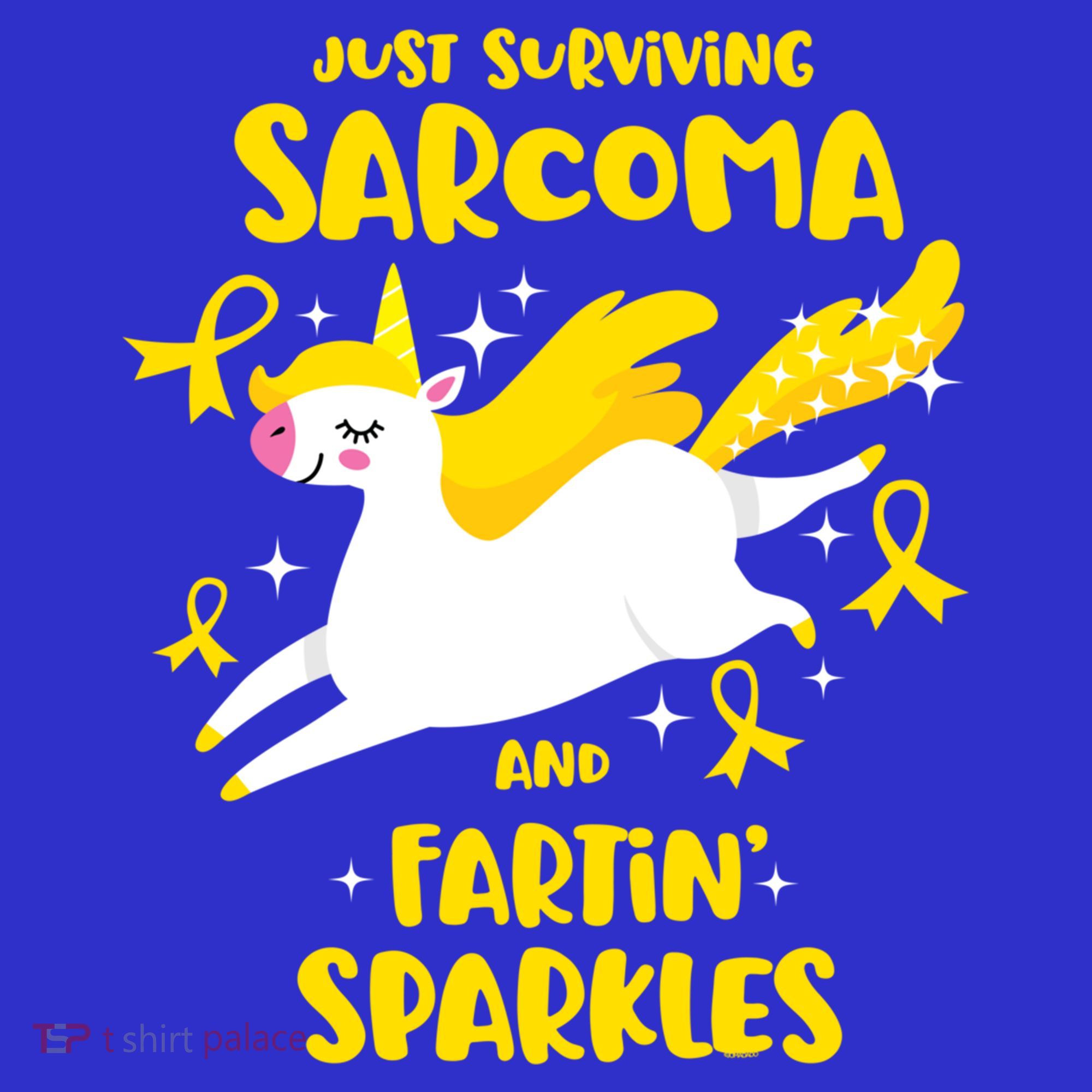 Sarcoma Survivor Quote Farting Unicorn Cancer Awareness Gift Polo