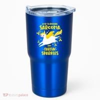 Sarcoma Survivor Quote Farting Unicorn Cancer Awareness Gift Tumbler thumb 0