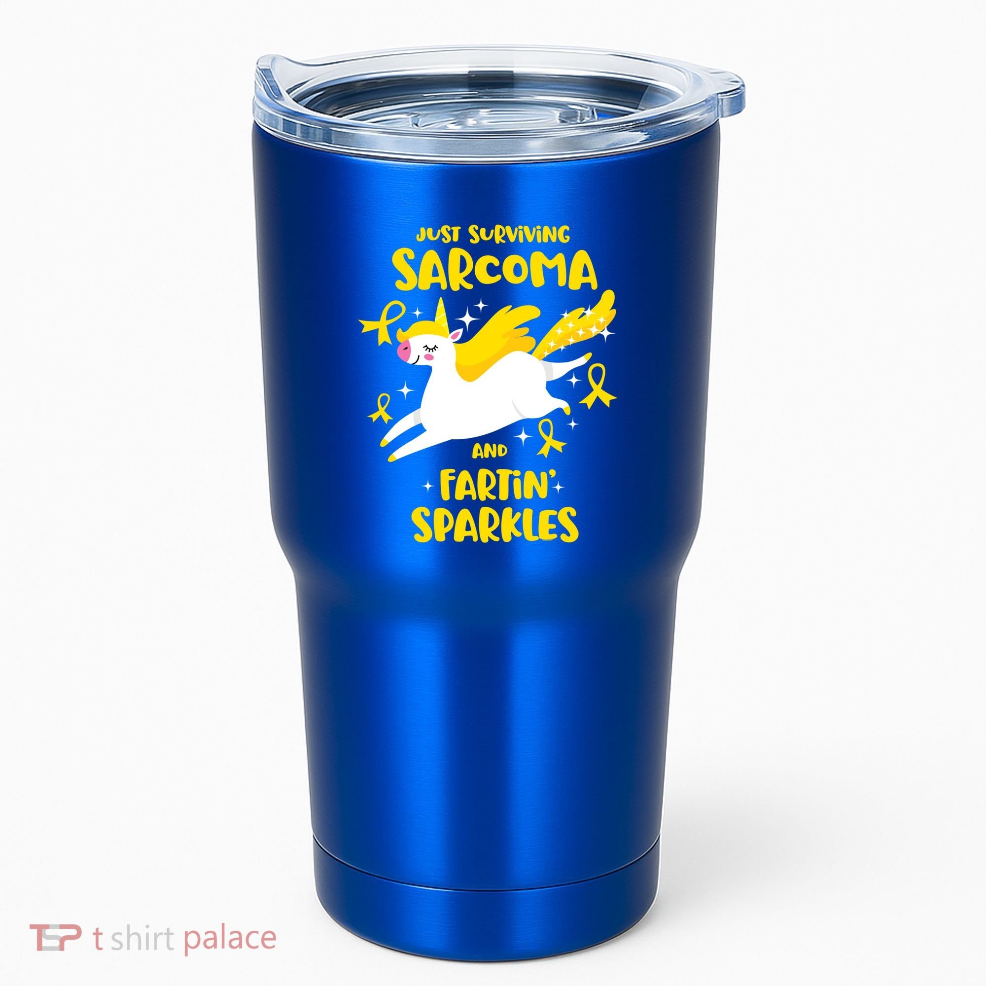Sarcoma Survivor Quote Farting Unicorn Cancer Awareness Gift Tumbler