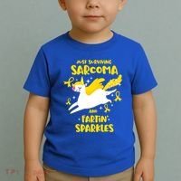 Sarcoma Survivor Quote Farting Unicorn Cancer Awareness Gift Toddler T-Shirt thumb 2