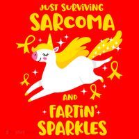 Sarcoma Survivor Quote Farting Unicorn Cancer Awareness Gift Santa Hat thumb 1