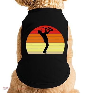 Sunset Saxophone Retro Saxophone Player Cool Gift Doggie Tank