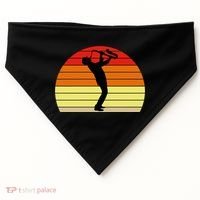 Sunset Saxophone Retro Saxophone Player Cool Gift USA-Made Doggie Bandana thumb 0