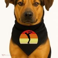 Sunset Saxophone Retro Saxophone Player Cool Gift USA-Made Doggie Bandana thumb 1