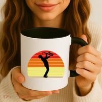 Sunset Saxophone Retro Saxophone Player Cool Gift Coffee Mug thumb 3