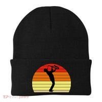 Sunset Saxophone Retro Saxophone Player Cool Gift Beanie thumb 0