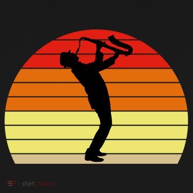 Sunset Saxophone Retro Saxophone Player Cool Gift Ladies PosiCharge Competitor Racerback Tank