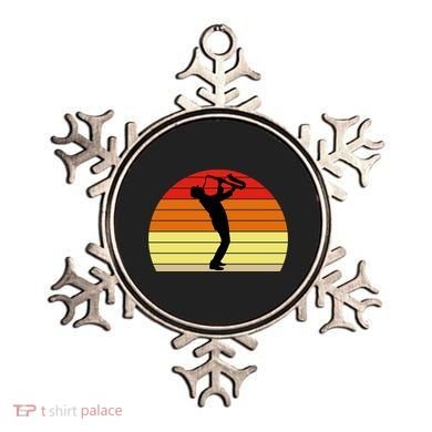 Sunset Saxophone Retro Saxophone Player Cool Gift Ornament