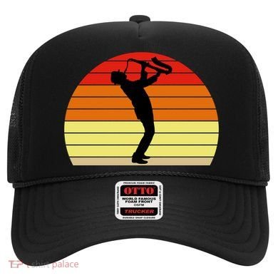 Sunset Saxophone Retro Saxophone Player Cool Gift Hat