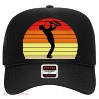 Sunset Saxophone Retro Saxophone Player Cool Gift Hat thumb 0