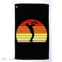 Sunset Saxophone Retro Saxophone Player Cool Gift Golf Towel thumb 0