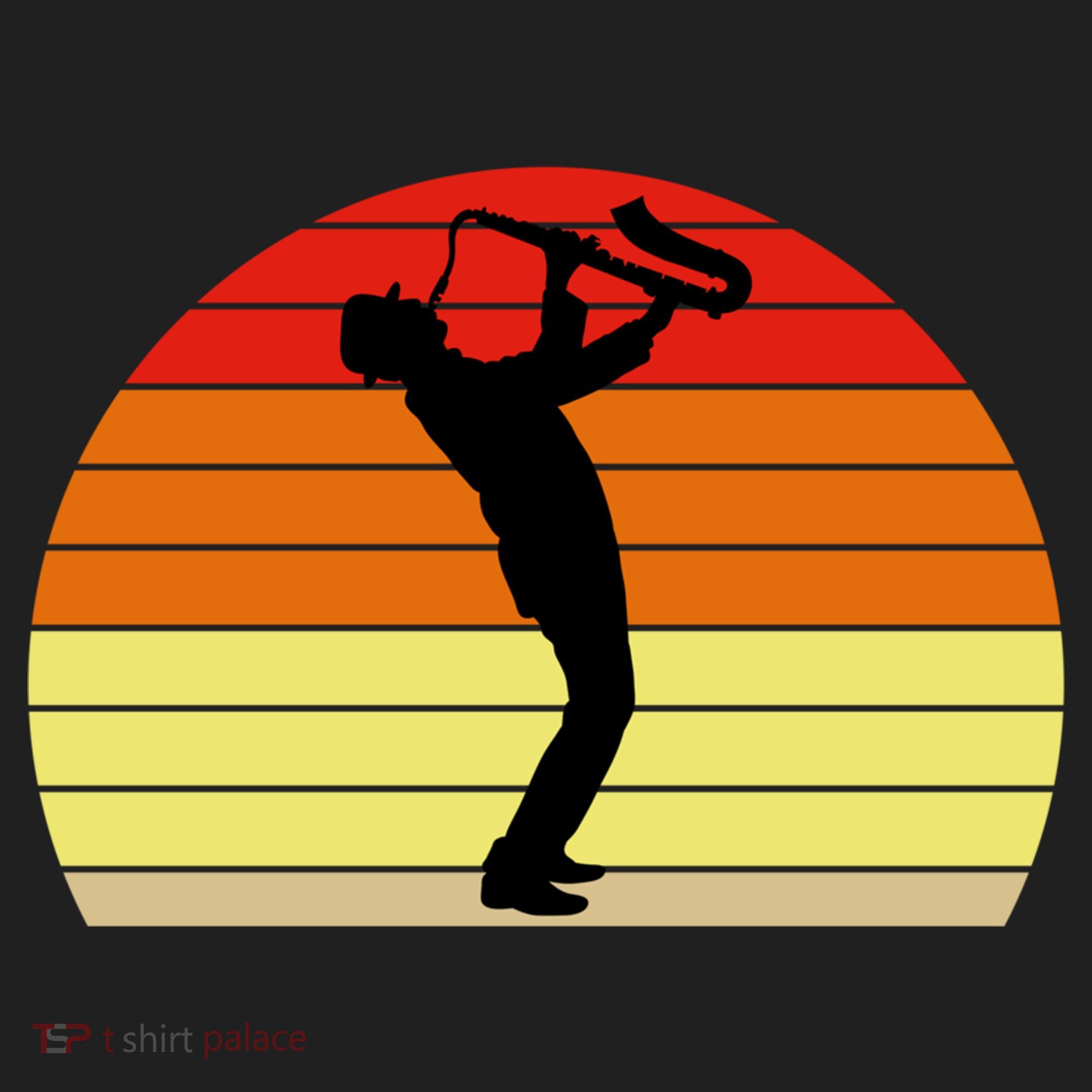 Sunset Saxophone Retro Saxophone Player Cool Gift Golf Towel