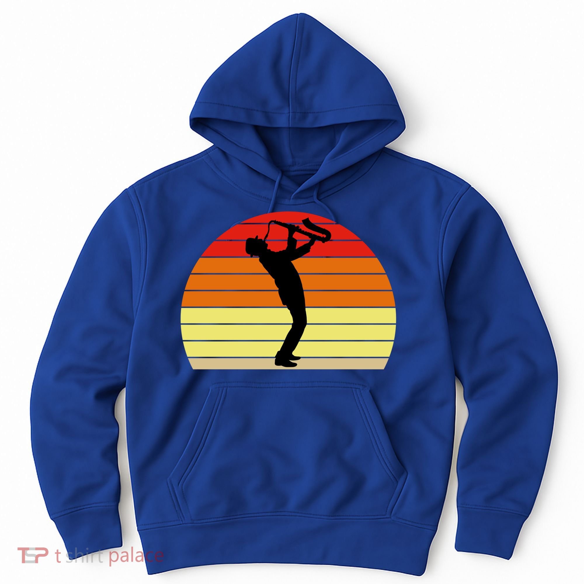 Sunset Saxophone Retro Saxophone Player Cool Gift Hoodie