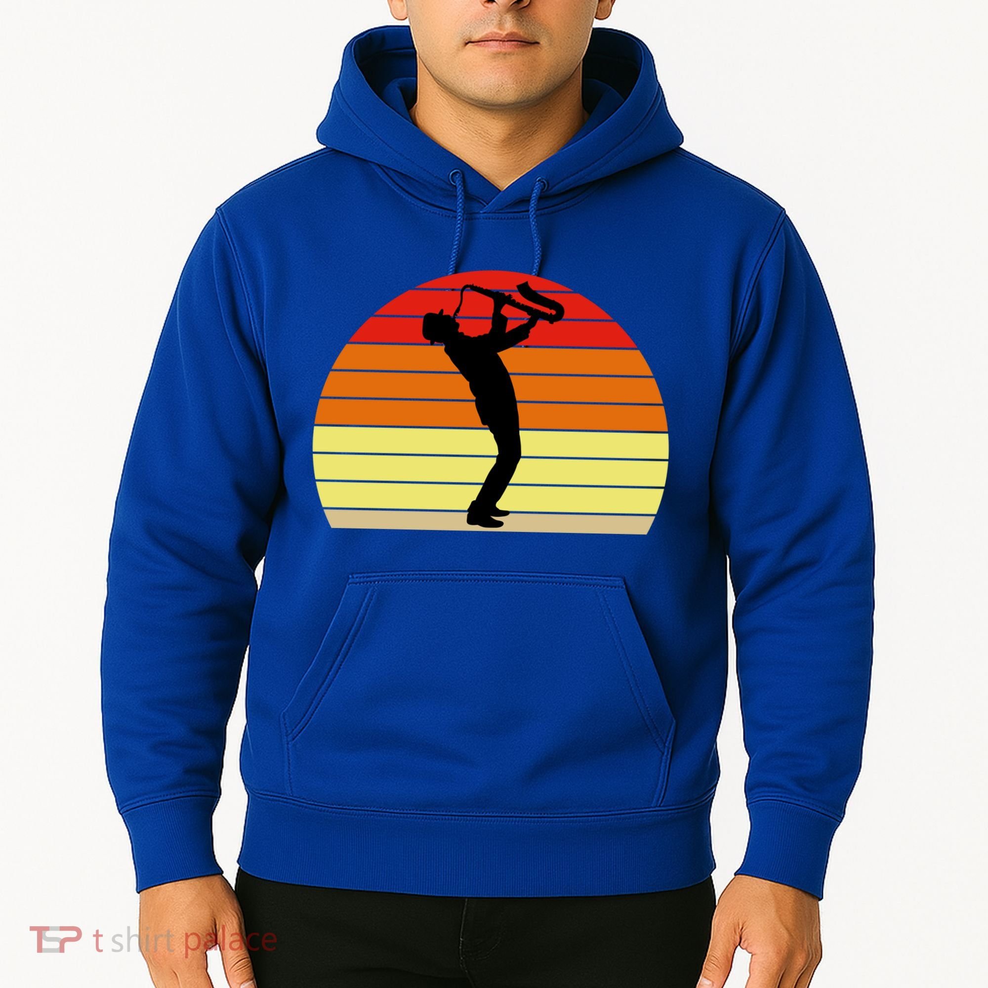 Sunset Saxophone Retro Saxophone Player Cool Gift Hoodie