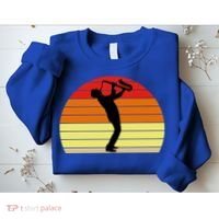 Sunset Saxophone Retro Saxophone Player Cool Gift Sweatshirt thumb 2
