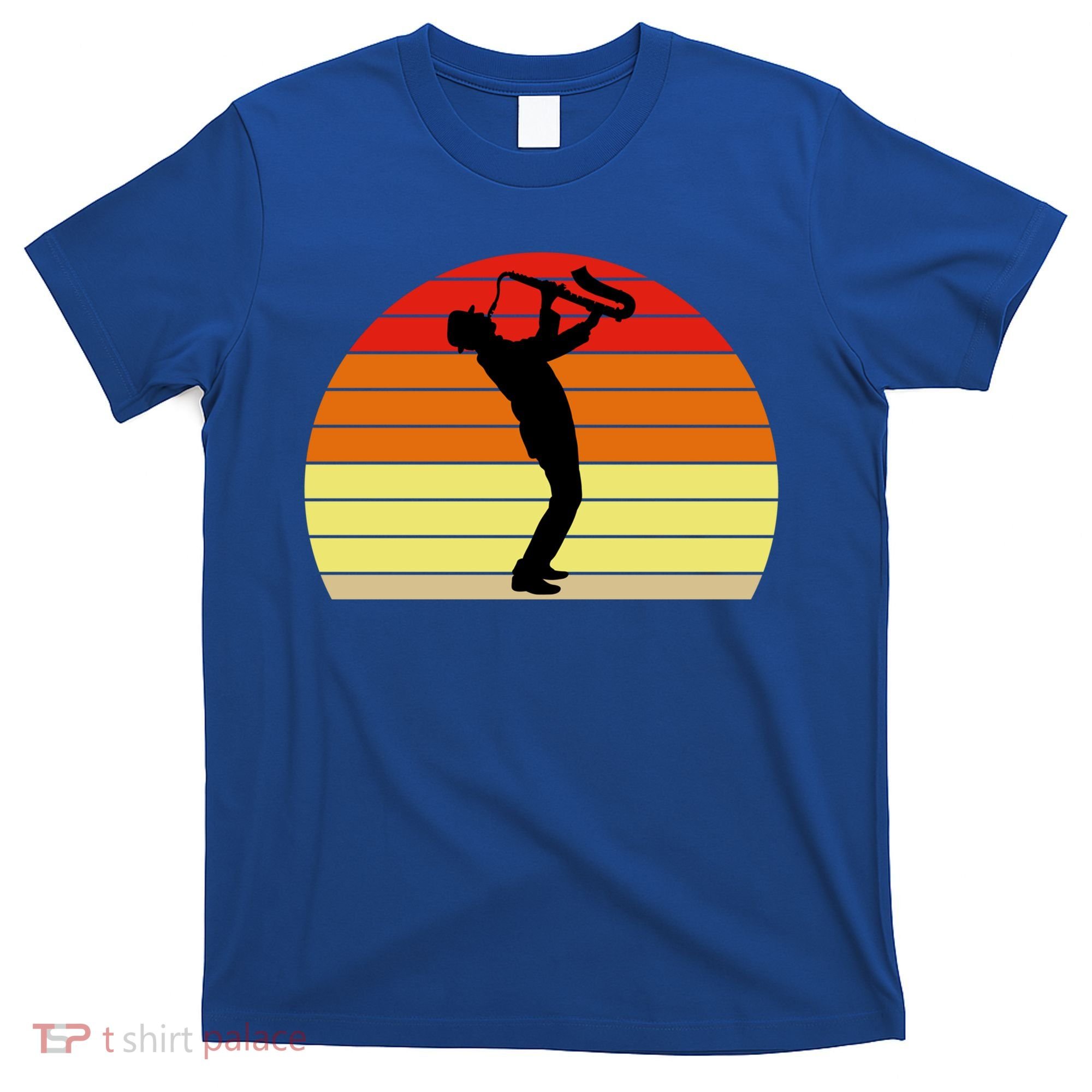 Sunset Saxophone Retro Saxophone Player Cool Gift T-Shirt