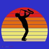 Sunset Saxophone Retro Saxophone Player Cool Gift Coaster thumb 2