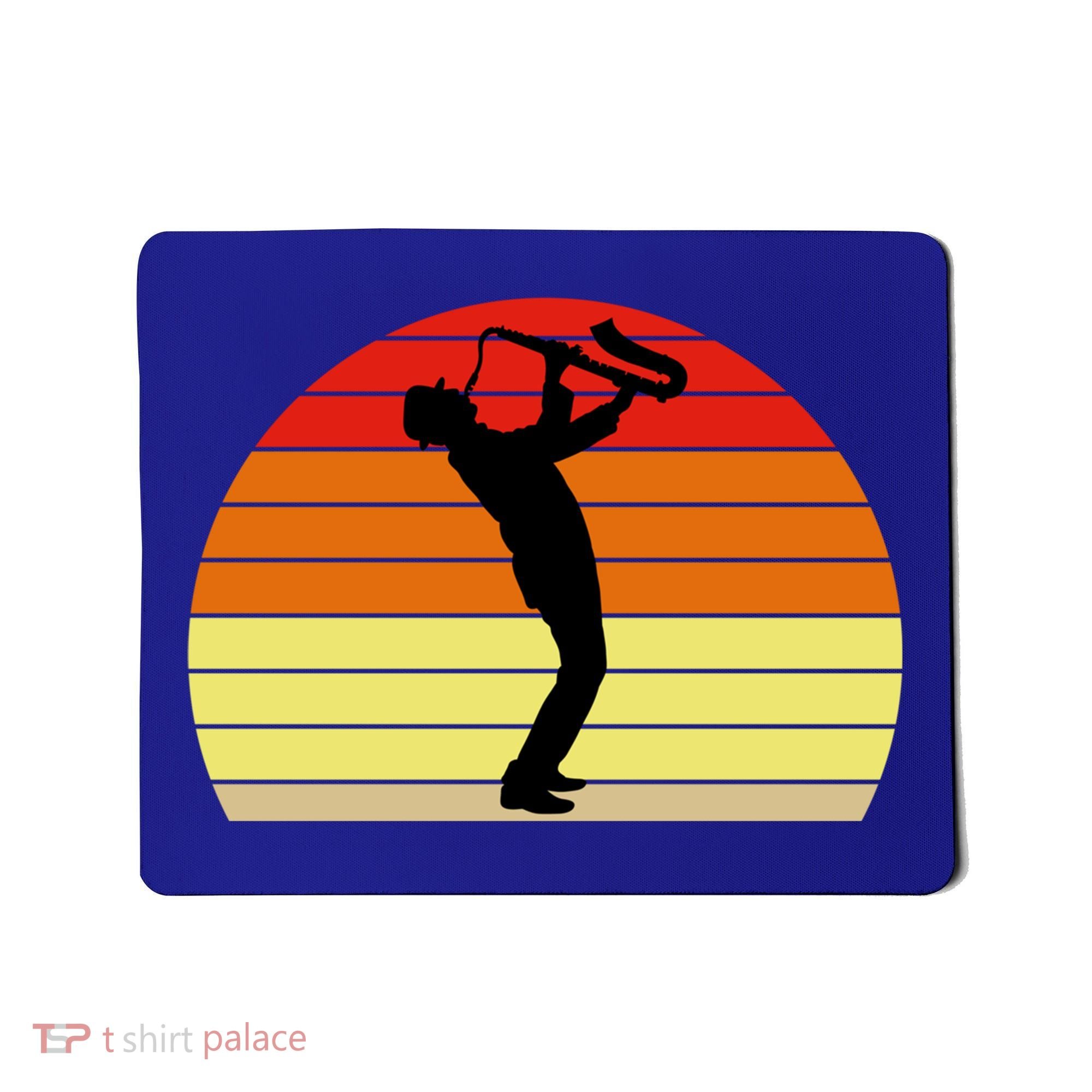 Sunset Saxophone Retro Saxophone Player Cool Gift Mousepad