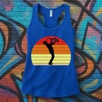 Sunset Saxophone Retro Saxophone Player Cool Gift Women's Tank Top thumb 3