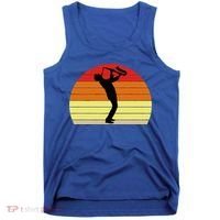 Sunset Saxophone Retro Saxophone Player Cool Gift Tank Top thumb 0
