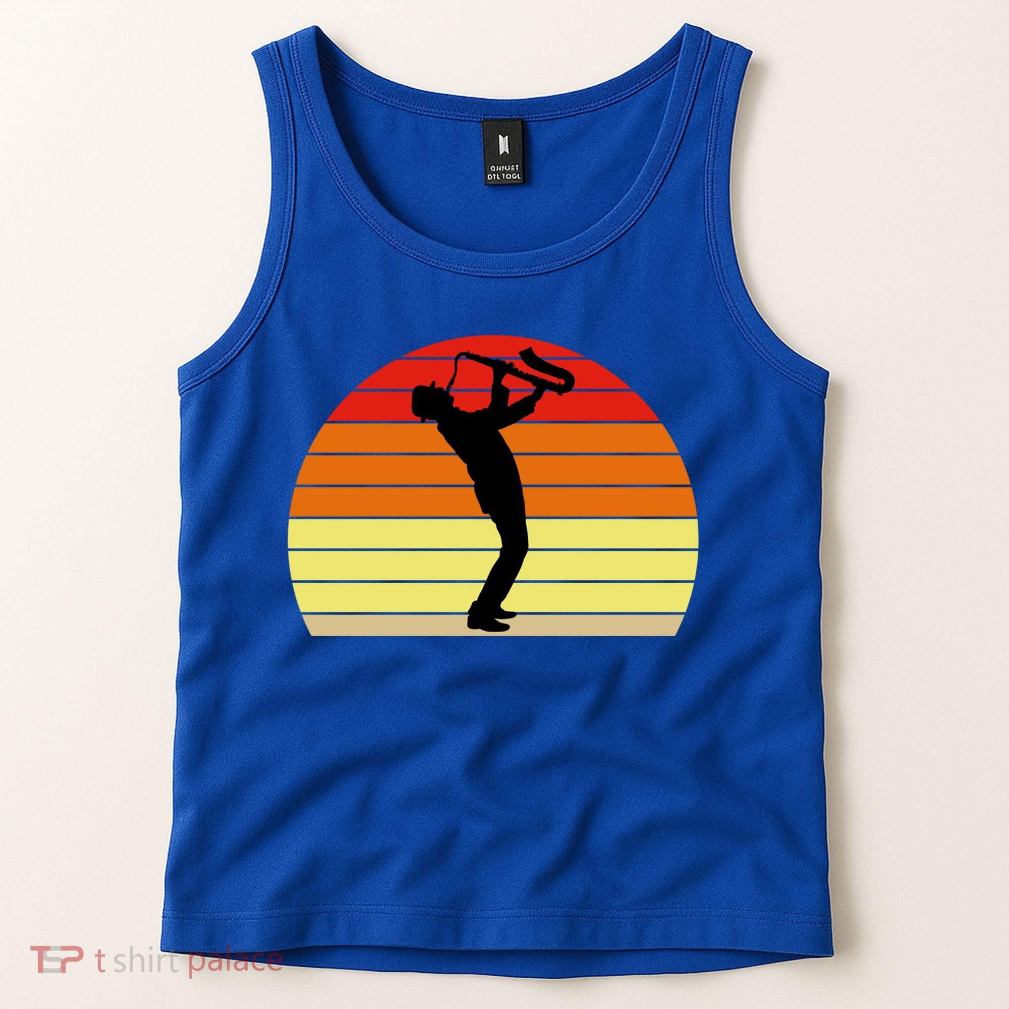 Sunset Saxophone Retro Saxophone Player Cool Gift Tank Top