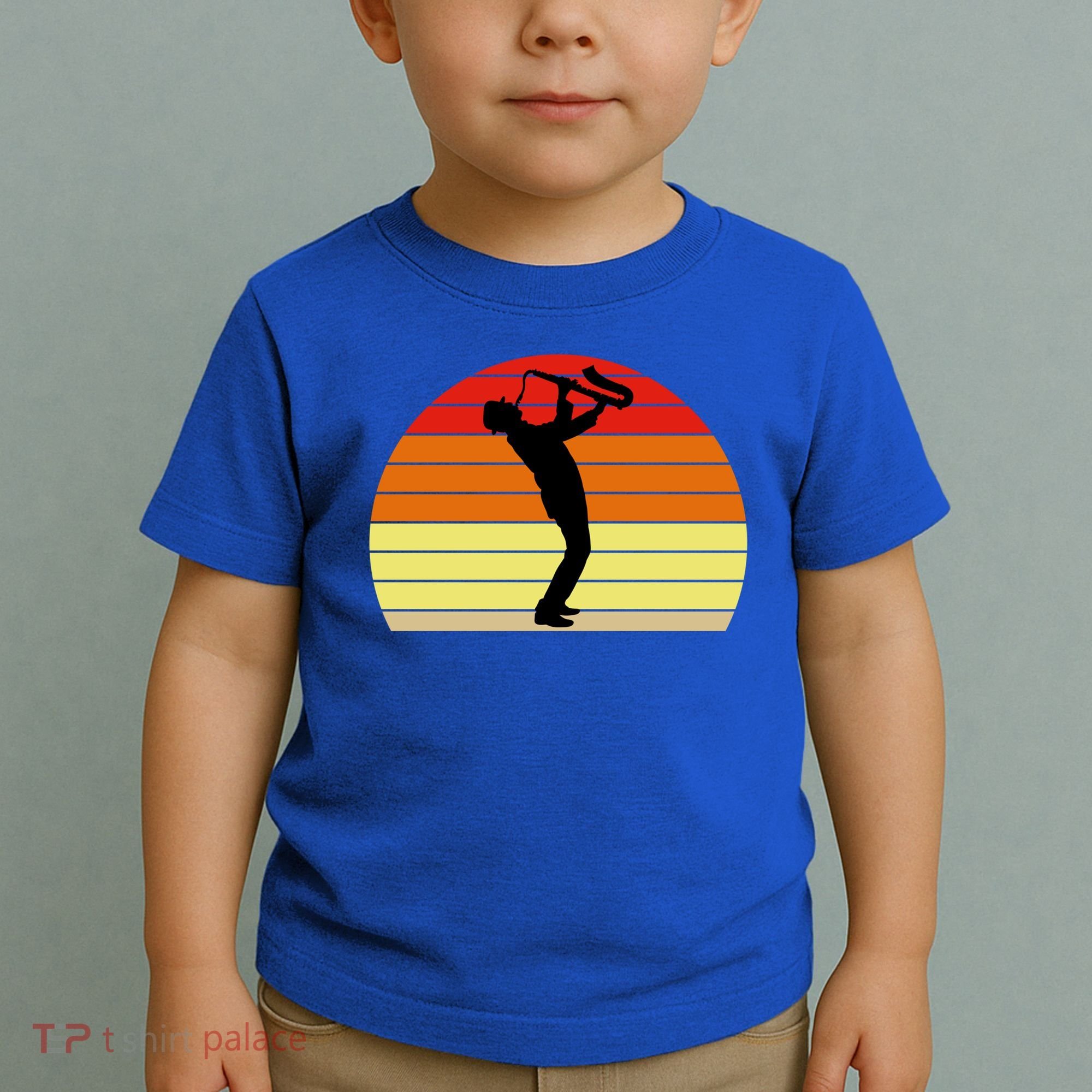 Sunset Saxophone Retro Saxophone Player Cool Gift Toddler T-Shirt