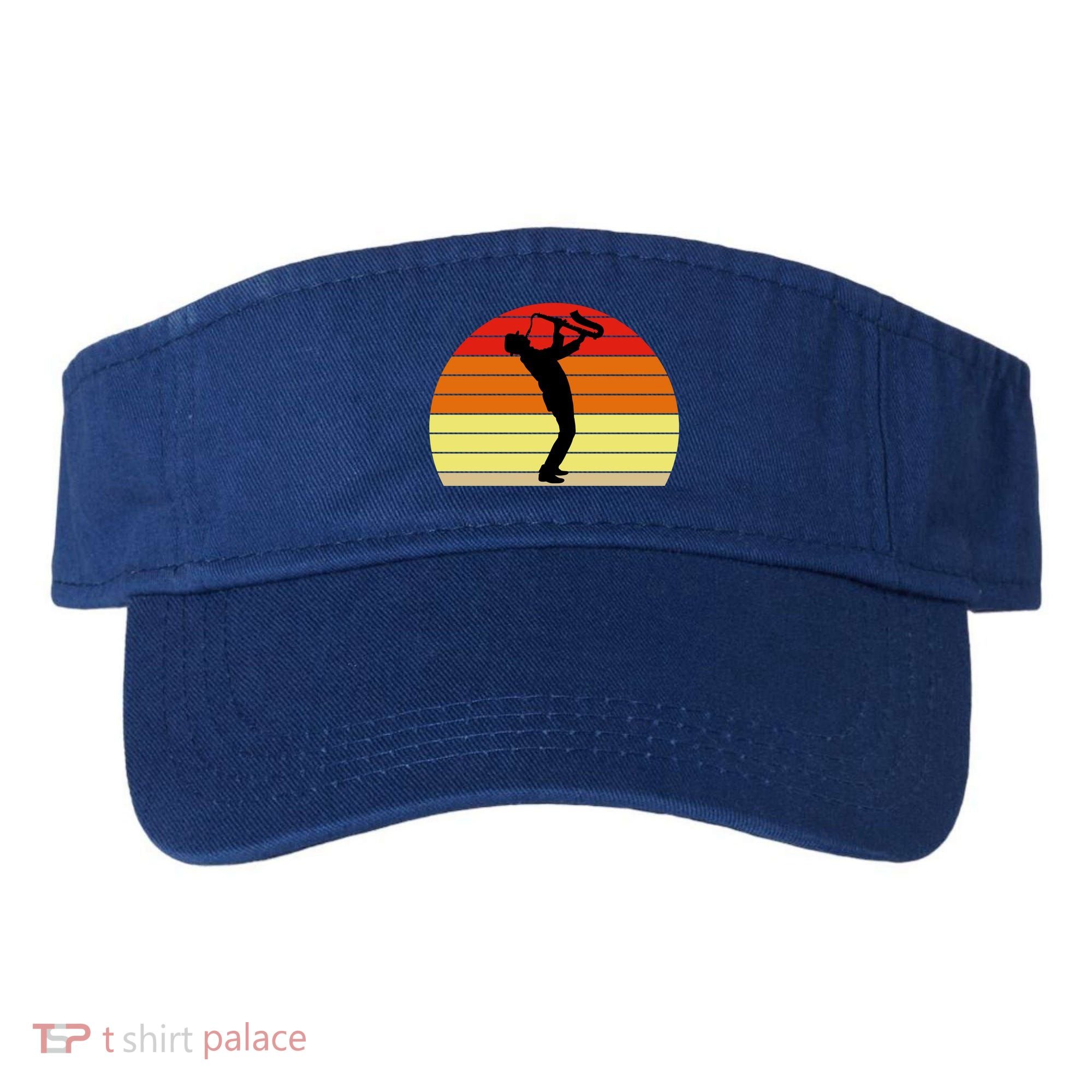 Sunset Saxophone Retro Saxophone Player Cool Gift Visor