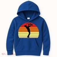 Sunset Saxophone Retro Saxophone Player Cool Gift Kids Hoodie thumb 0