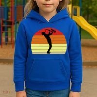 Sunset Saxophone Retro Saxophone Player Cool Gift Kids Hoodie thumb 3