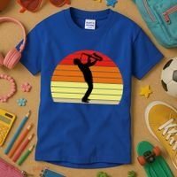 Sunset Saxophone Retro Saxophone Player Cool Gift Kids T-Shirt thumb 3