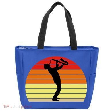 Sunset Saxophone Retro Saxophone Player Cool Gift Tote Bag