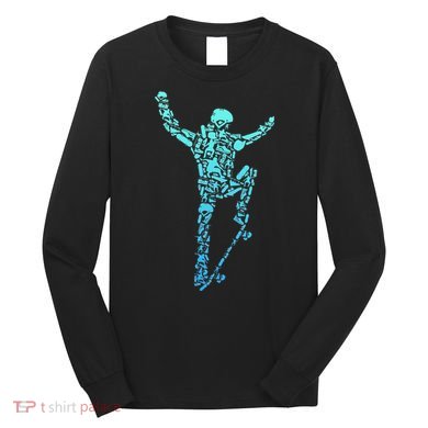 Skater Skateboarder Retro Skateboard Long Sleeve Shirt