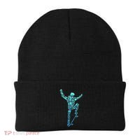 Skater Skateboarder Retro Skateboard Beanie thumb 0