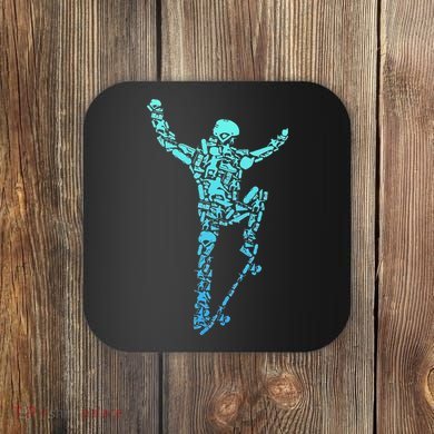 Skater Skateboarder Retro Skateboard Coaster