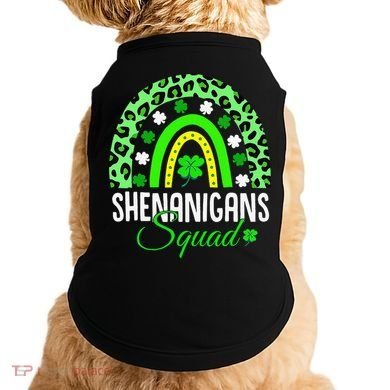 Shenanigans Squad Rainbow Leopard St Patricks Day  Doggie Tank