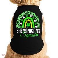 Shenanigans Squad Rainbow Leopard St Patricks Day  Doggie Tank thumb 0