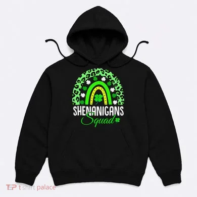 Shenanigans Squad Rainbow Leopard St Patricks Day  Hoodie