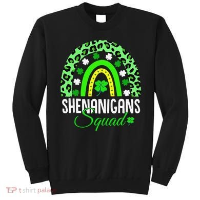 Shenanigans Squad Rainbow Leopard St Patricks Day  Sweatshirt